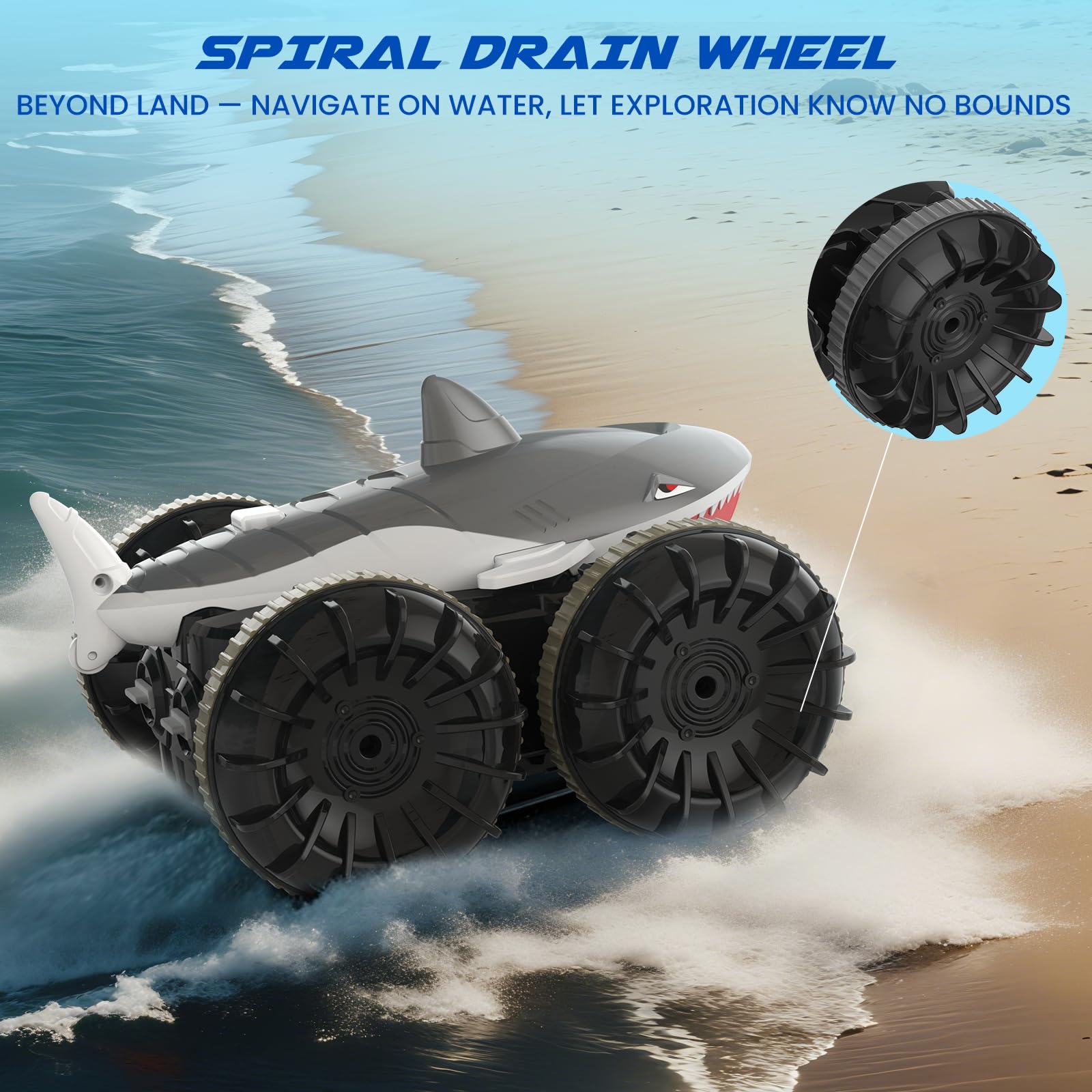 SIMREX Shark RC car with dual remote control for flexible play.