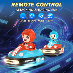 SIMREX two-player bumper cars side view highlighting simultaneous play