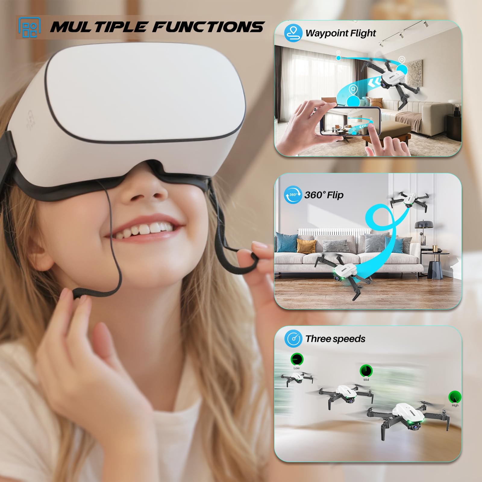 SIMREX X800 one-key start/landing simplifies beginner control.