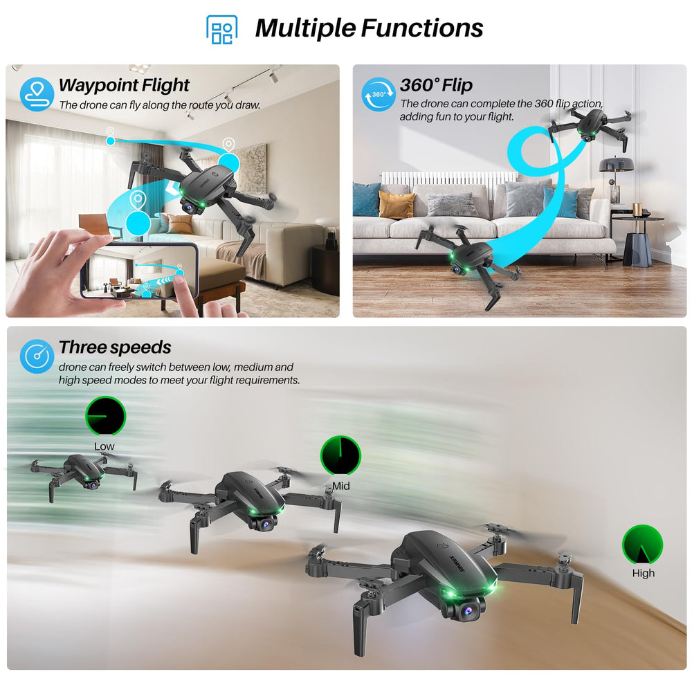 SIMREX X800 optical flow positioning ensures stable hover for beginners.