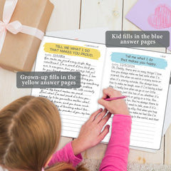 SIMSIMY Just Between You and Me Kid Journal ribbon bookmark to pick up where you left off.