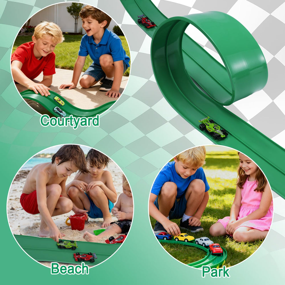 SINBEN green race track adds vibrant color to family playtime
