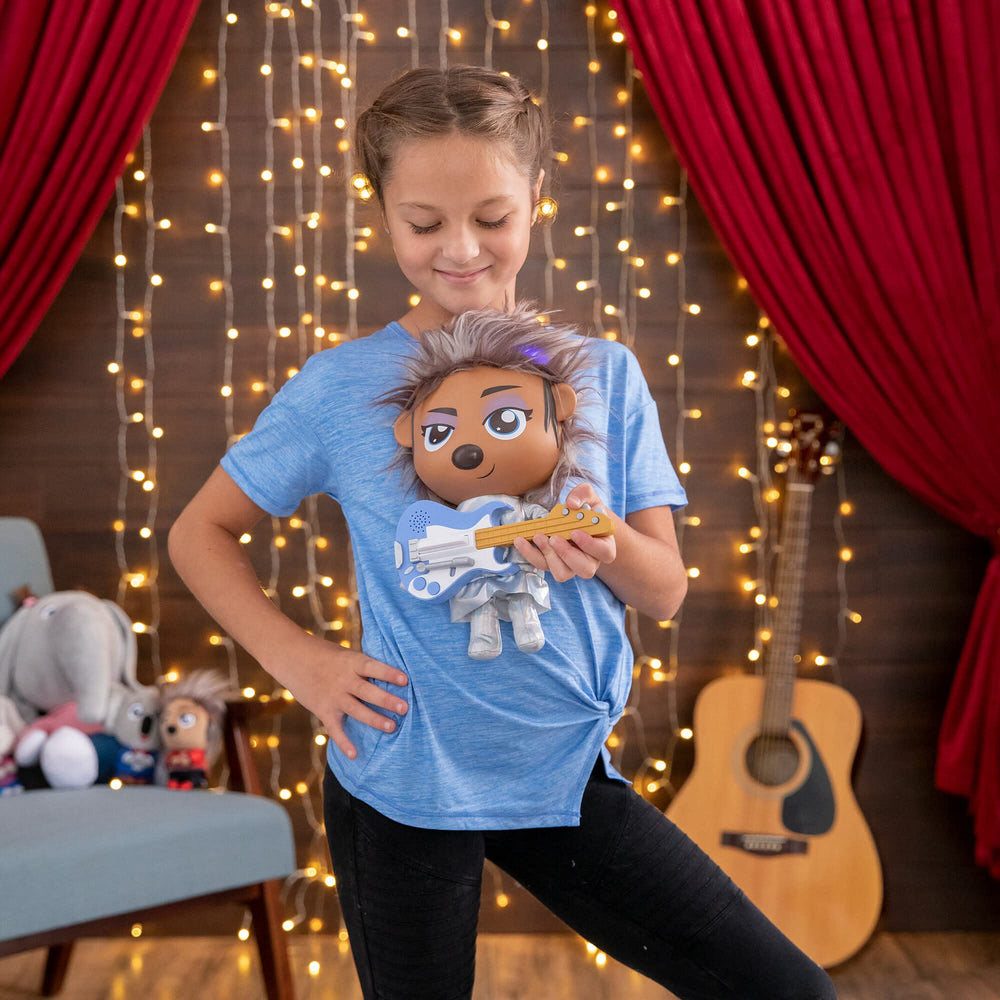 Sing 2 Riff Rock Ash plush in-action for storytelling