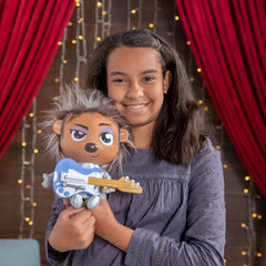 Sing 2 Riff Rock Ash plush in performance outfit