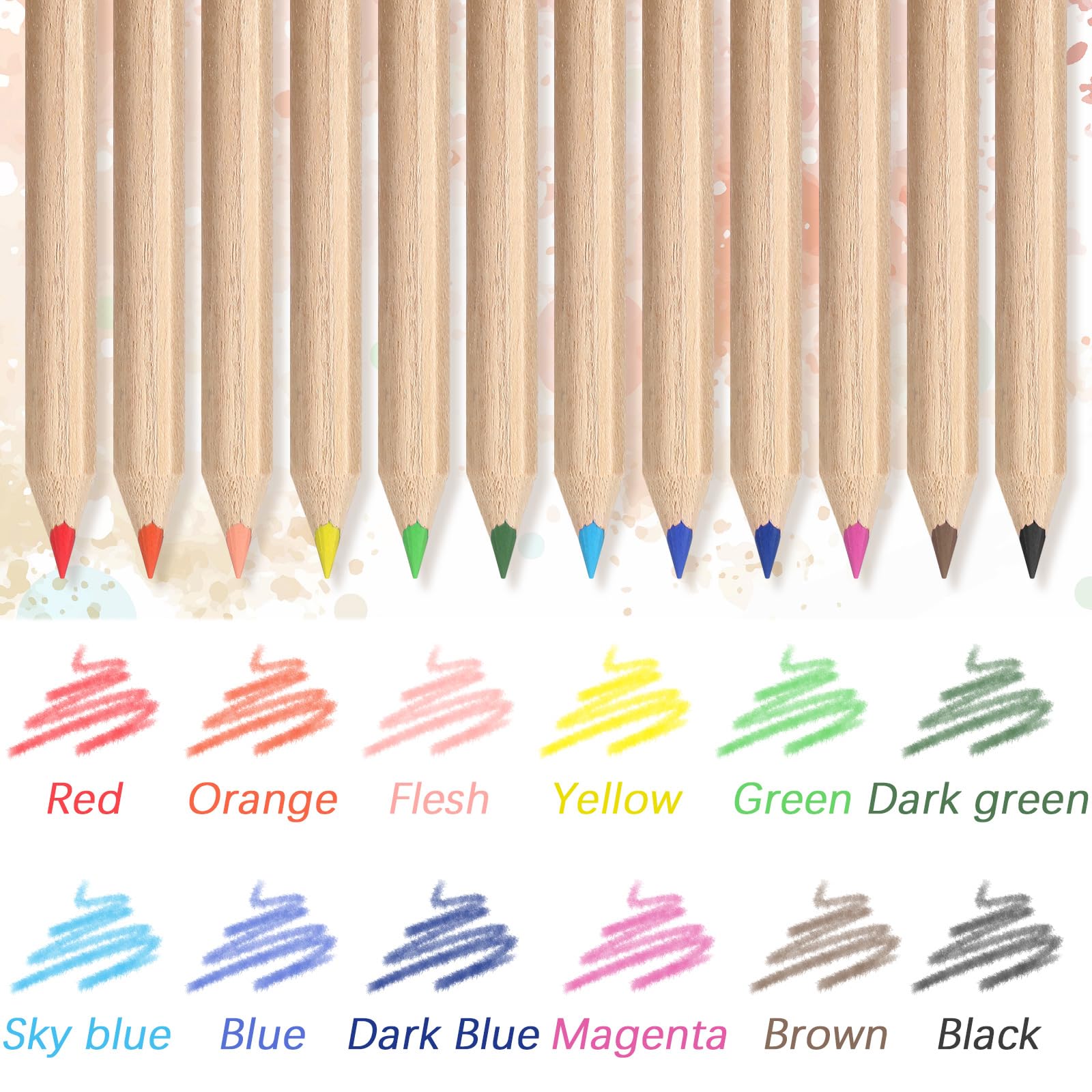 Sinload 3-5 inch pencils offering comfortable grip and smooth blending