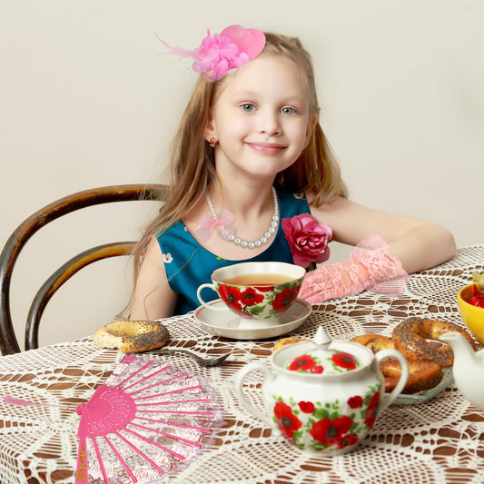 Sintege lace gloves worn by child showcase elegant design for charming party looks