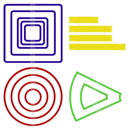 Sintuff spell templates cube set helps map 3D areas for precise ranges