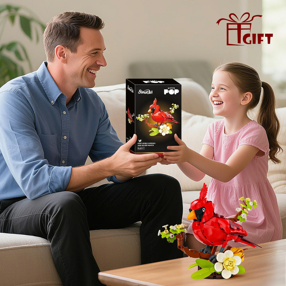 Sinuraii display-ready cardinal model fits shelves and desks.