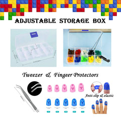 SIOYTOER pink adjustable storage box organizes bricks by shape or color