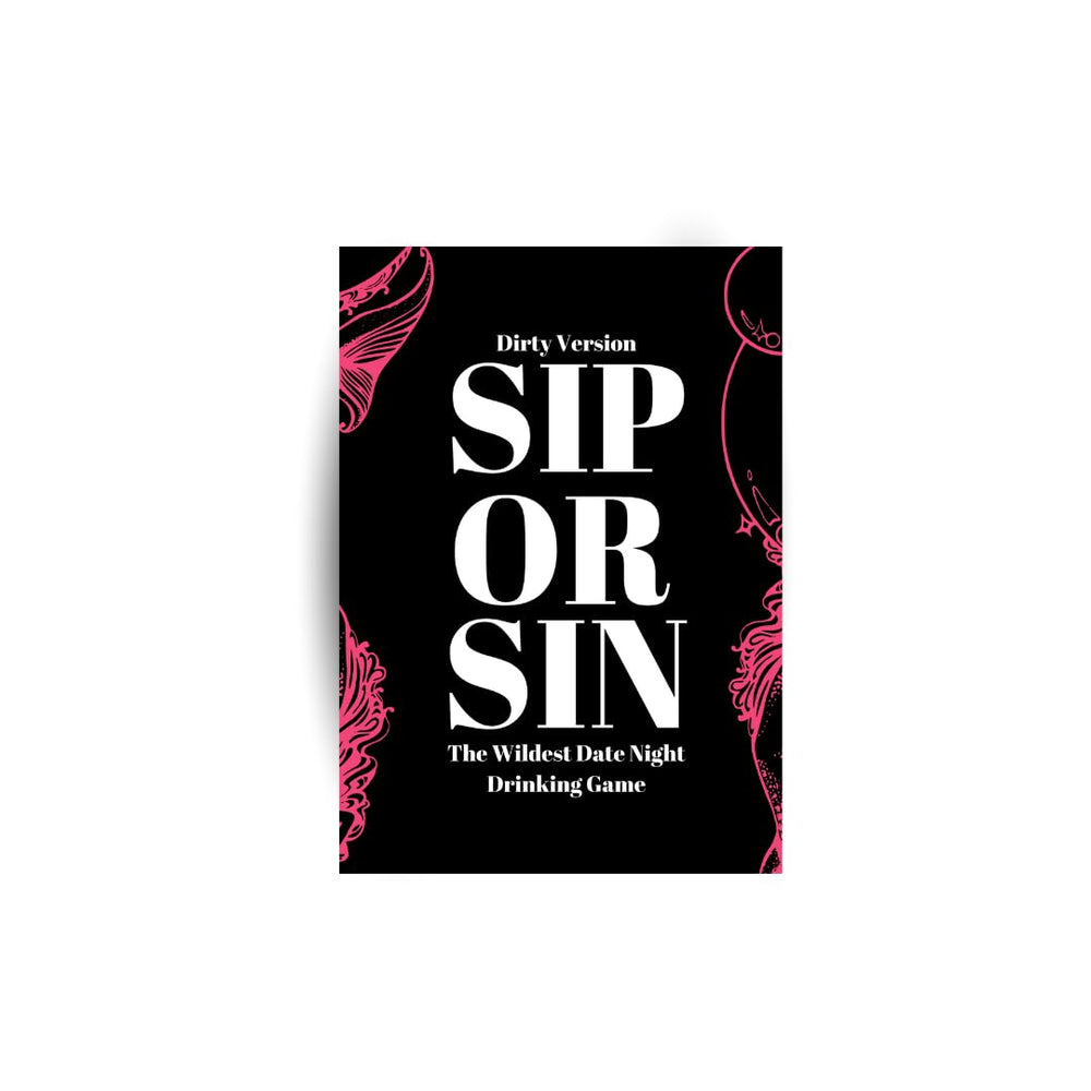 Sip Or Sin packaging front, ideal gift for a playful date night.