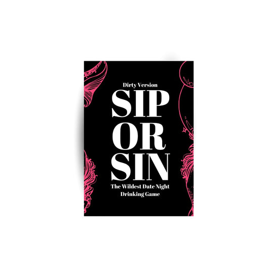 Sip Or Sin packaging front, ideal gift for a playful date night.