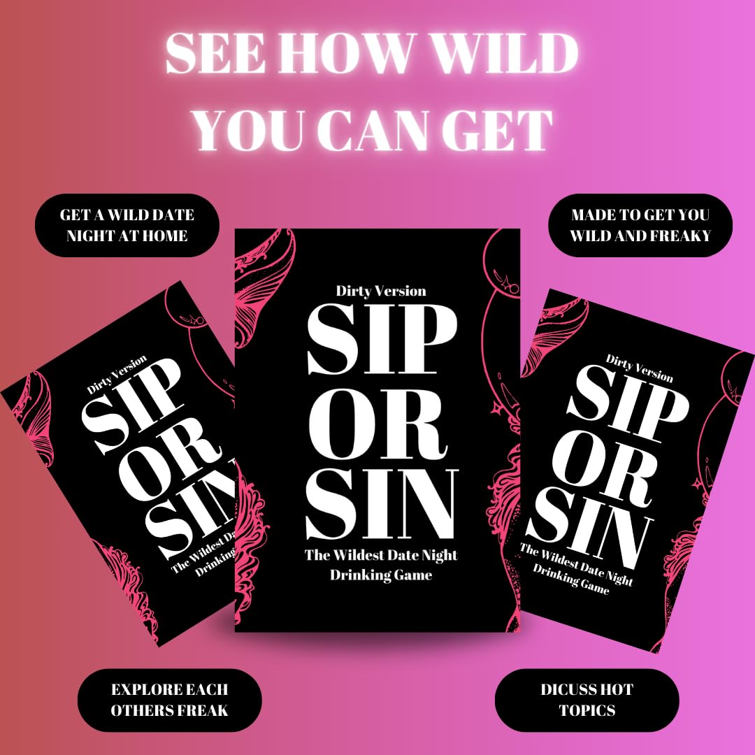 Sip Or Sin two categories PLAYTIME and SIP explained visually.
