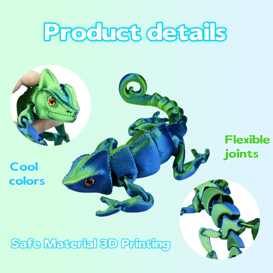 SIPWATE blue-green chameleon design enhances desk decor and whimsy.