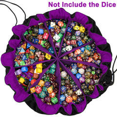 SIQUK dice bag 9 compartments helps separate polyhedral dice for easy picking.