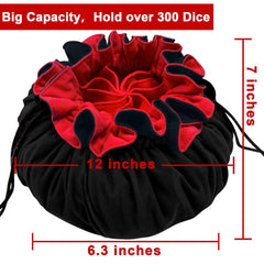 SIQUK dice bag back view highlights sturdy construction and portability