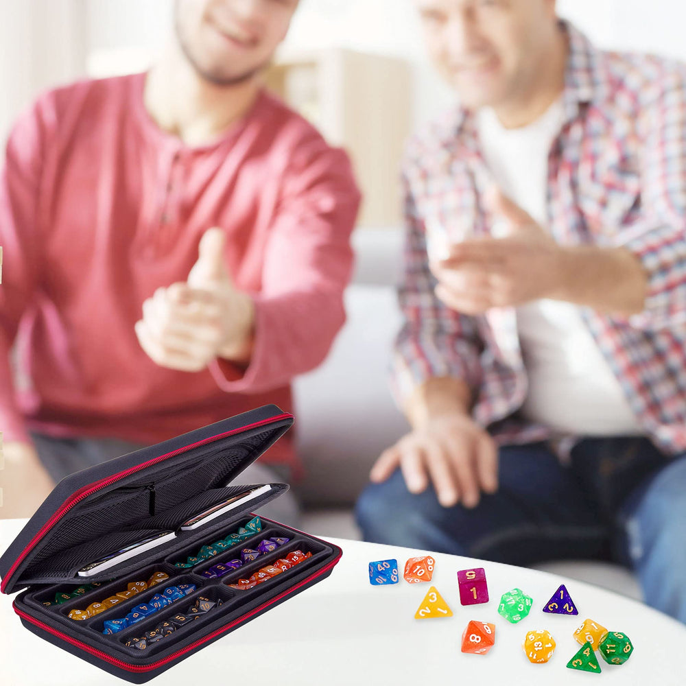 SIQUK Dice Storage Case compact red design fits your gaming setup.