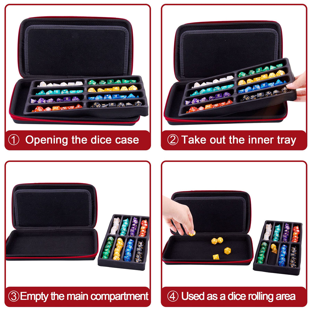 SIQUK Dice Storage Case durable material protects contents during travel.