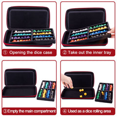 SIQUK Dice Storage Case durable material protects contents during travel.