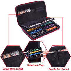 SIQUK dice storage case rolled dice area provides ample space for fast tabletop rolling.