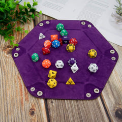 SIQUK hexagon dice tray black assembled with sturdy corners