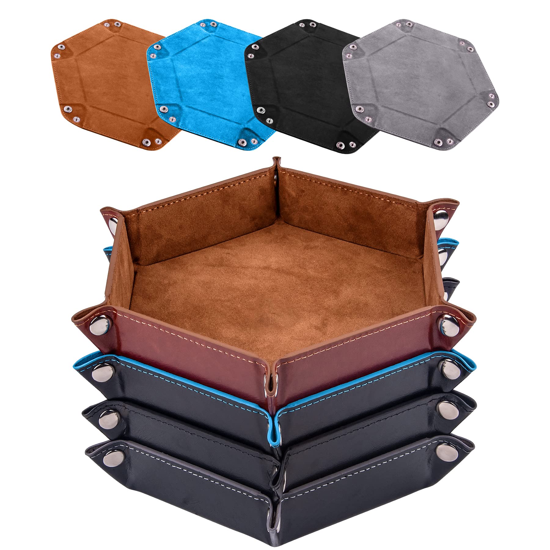 SIQUK camel hexagon dice tray keeps dice contained during games