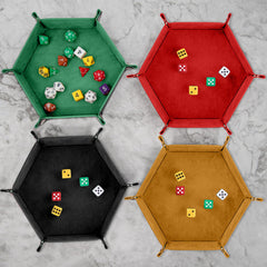 SIQUK cyan hexagon dice tray folds flat for travel and storage