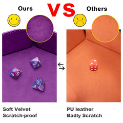 SIQUK hexagon dice tray setup in violet; six-color set for groups