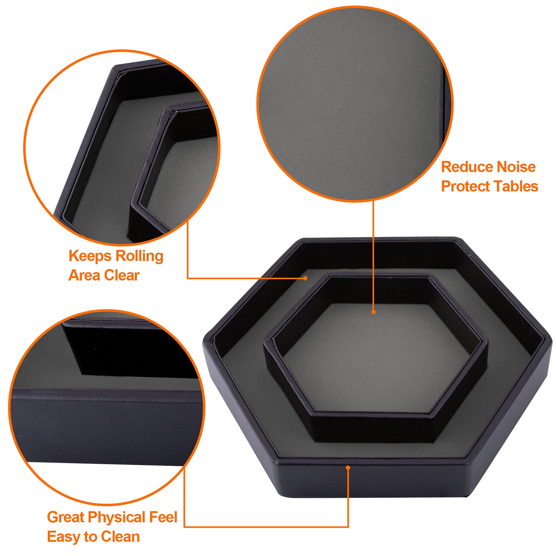 SIQUK dice tray lid closed, compact storage for travel tabletop gaming