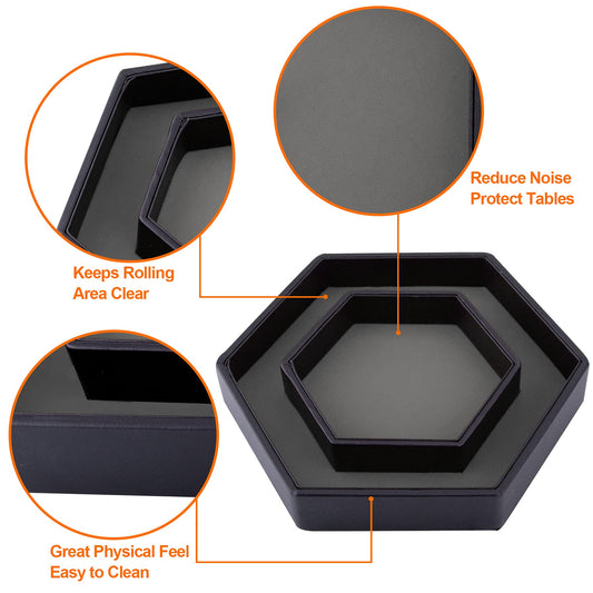 SIQUK dice tray lid closed, compact storage for travel tabletop gaming