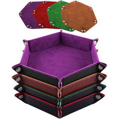 SIQUK hexagon dice tray violet for organized rolls during DND sessions