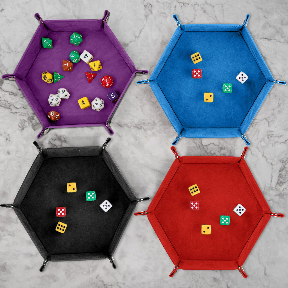 SIQUK yellow hexagon dice tray offers a spacious roll area for your dice