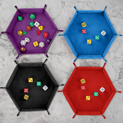 SIQUK yellow hexagon dice tray offers a spacious roll area for your dice
