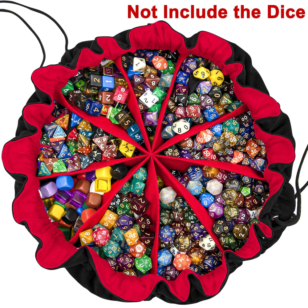 SIQUK drawstring dice bag open design for quick access during games