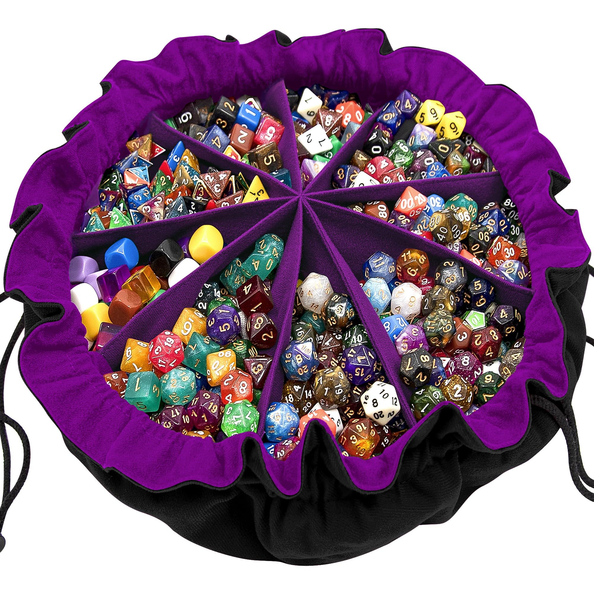 SIQUK large dice bag pockets keeps dice organized for quick access during RPG sessions.