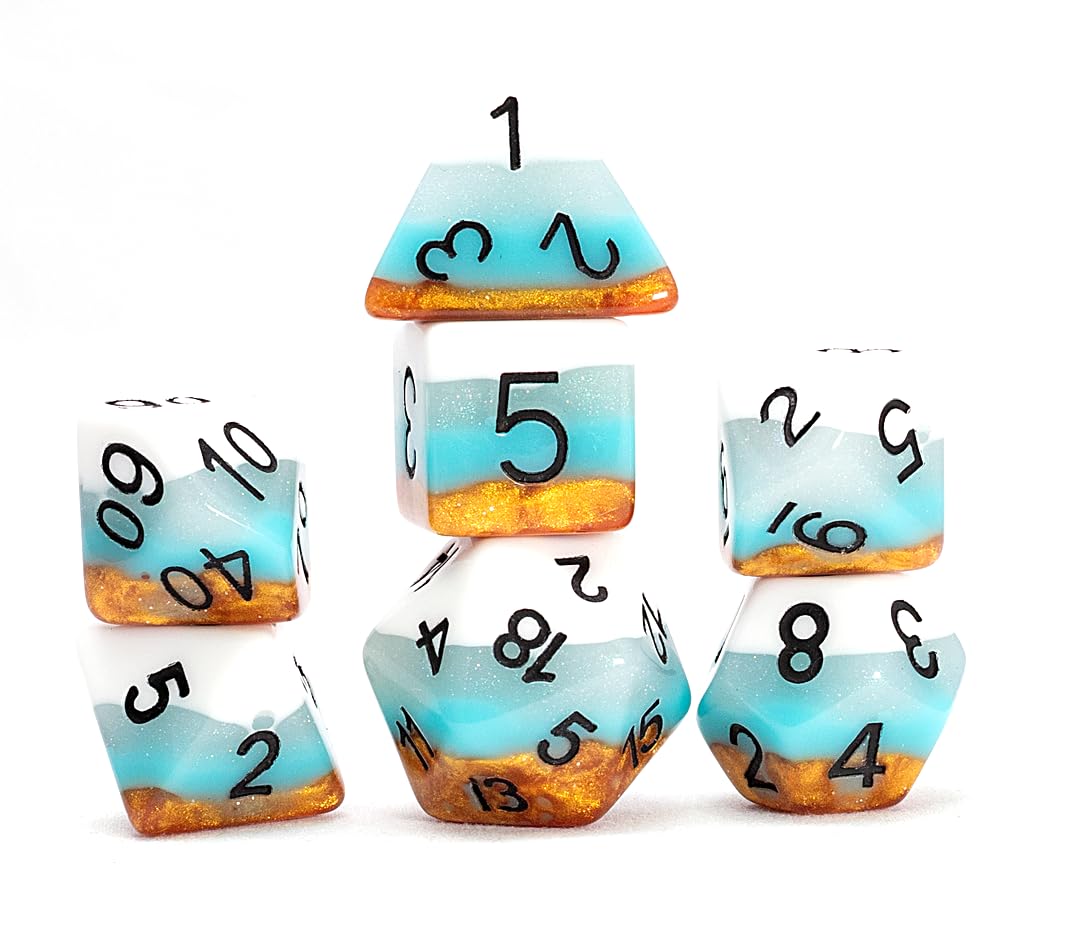 Sirius Dice Meadow collection dice set with vibrant hues