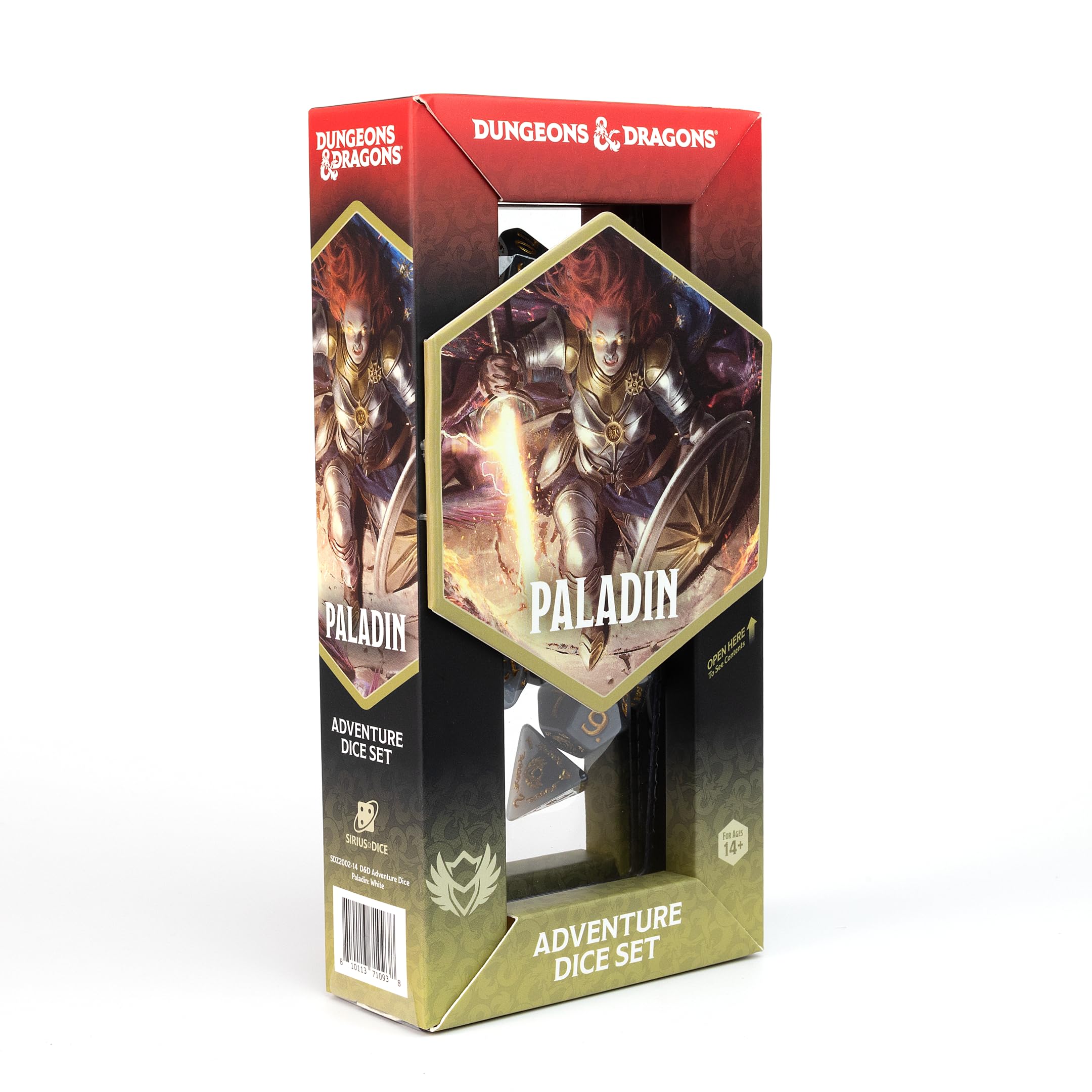 Sirius Dice Paladin white-d4 closeup for reliable Paladin rolls