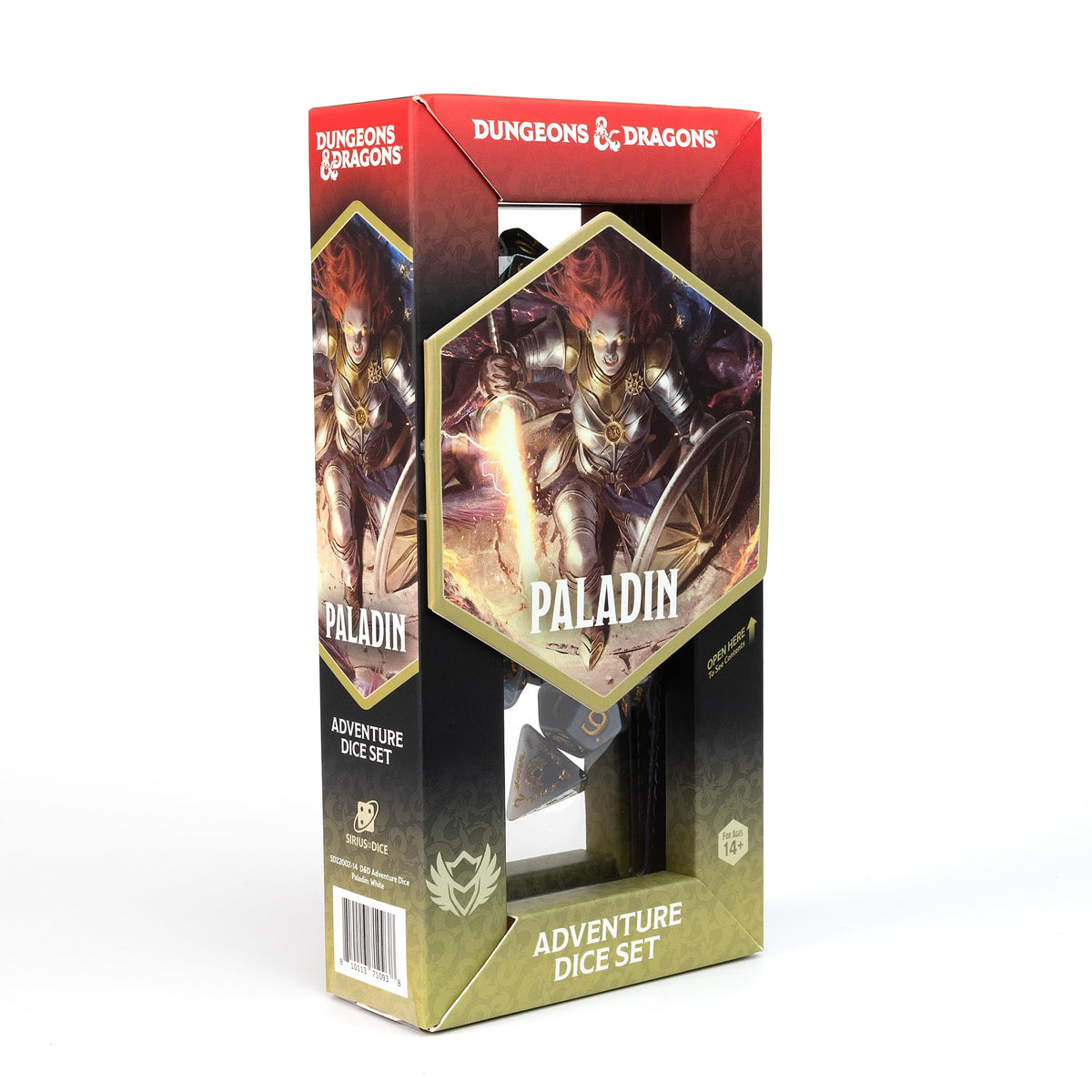 Sirius Dice Paladin white-d4 closeup for reliable Paladin rolls