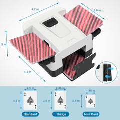 SirShop automatic card shuffler tray-drawer design keeps cards tidy