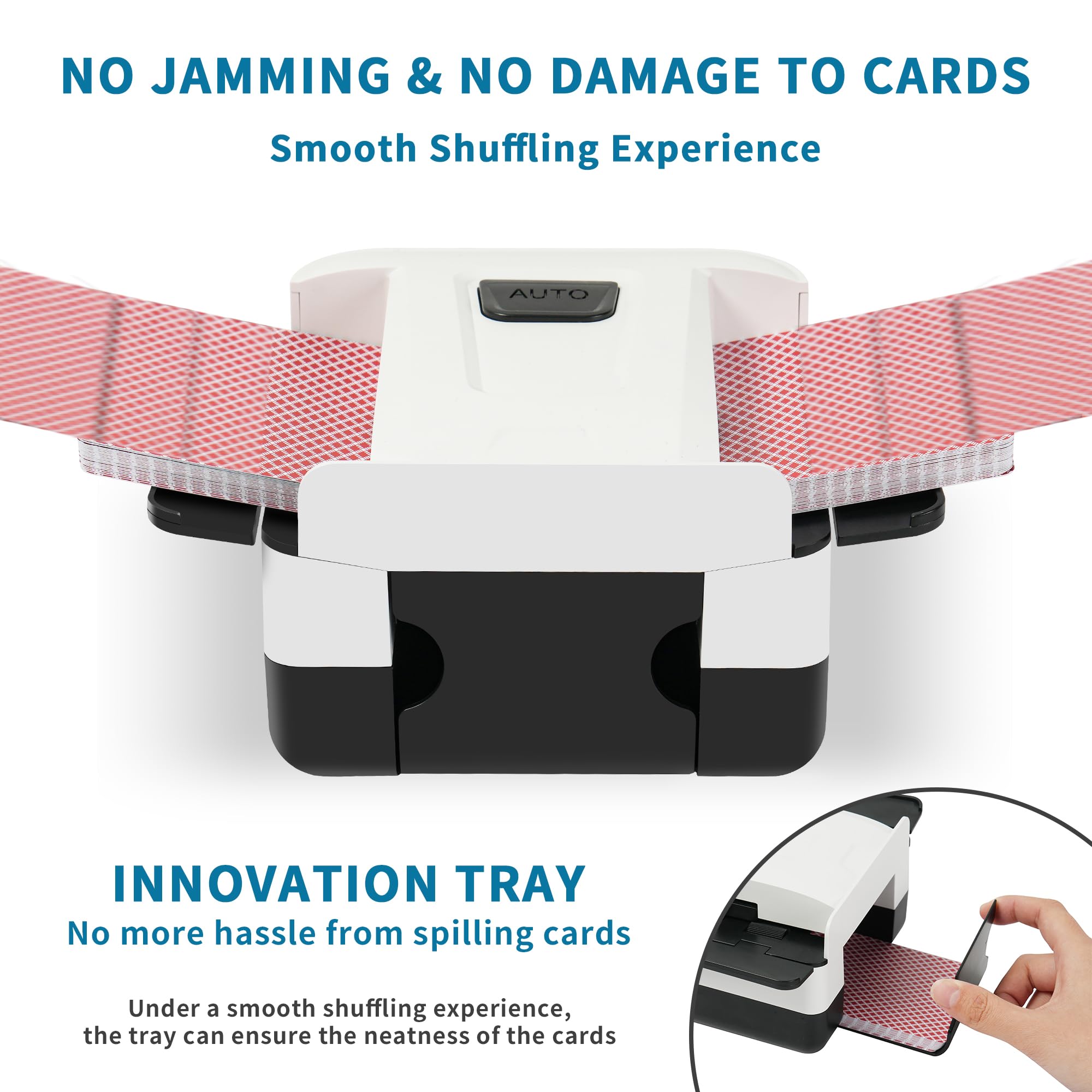 SirShop bi-directional shuffling system for uniform card mixing