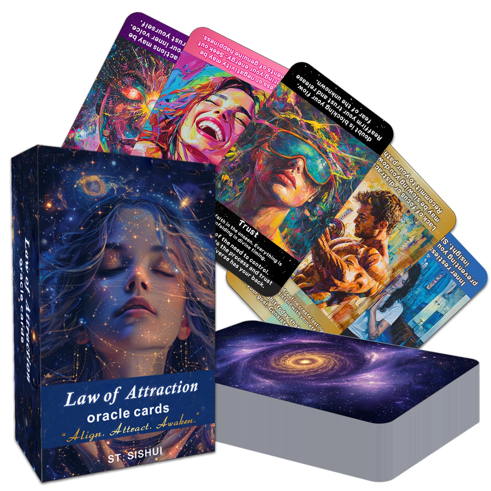 Sishui deck in hand for mindful daily practice.