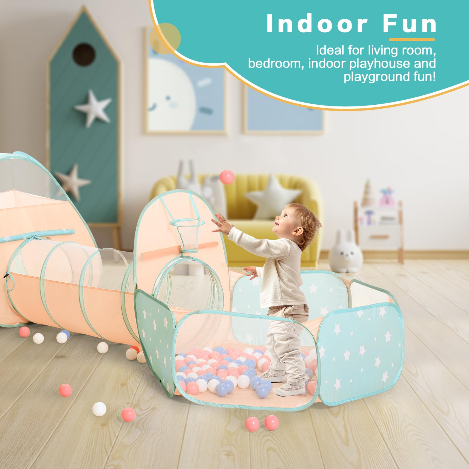 SISTICKER baby tunnel supports crawling and discovery