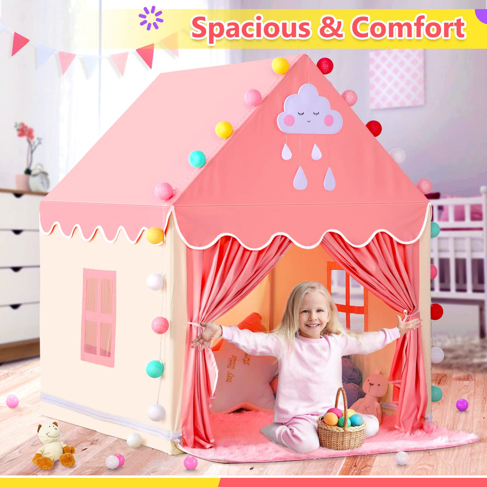 SISTICKER gift-for-girls princess toy tent sparks imaginative play.