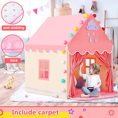 SISTICKER interior view of the princess castle tent for roleplay.
