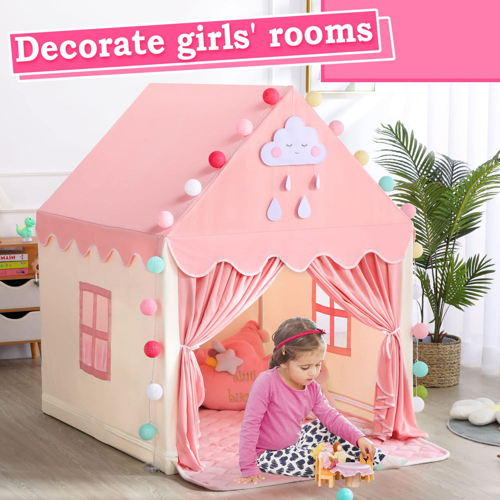 SISTICKER large princess castle tent creates a cozy pretend space.