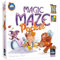Sit Down! Magic Maze Pocket box front, compact travel-ready packaging for on-the-go play.