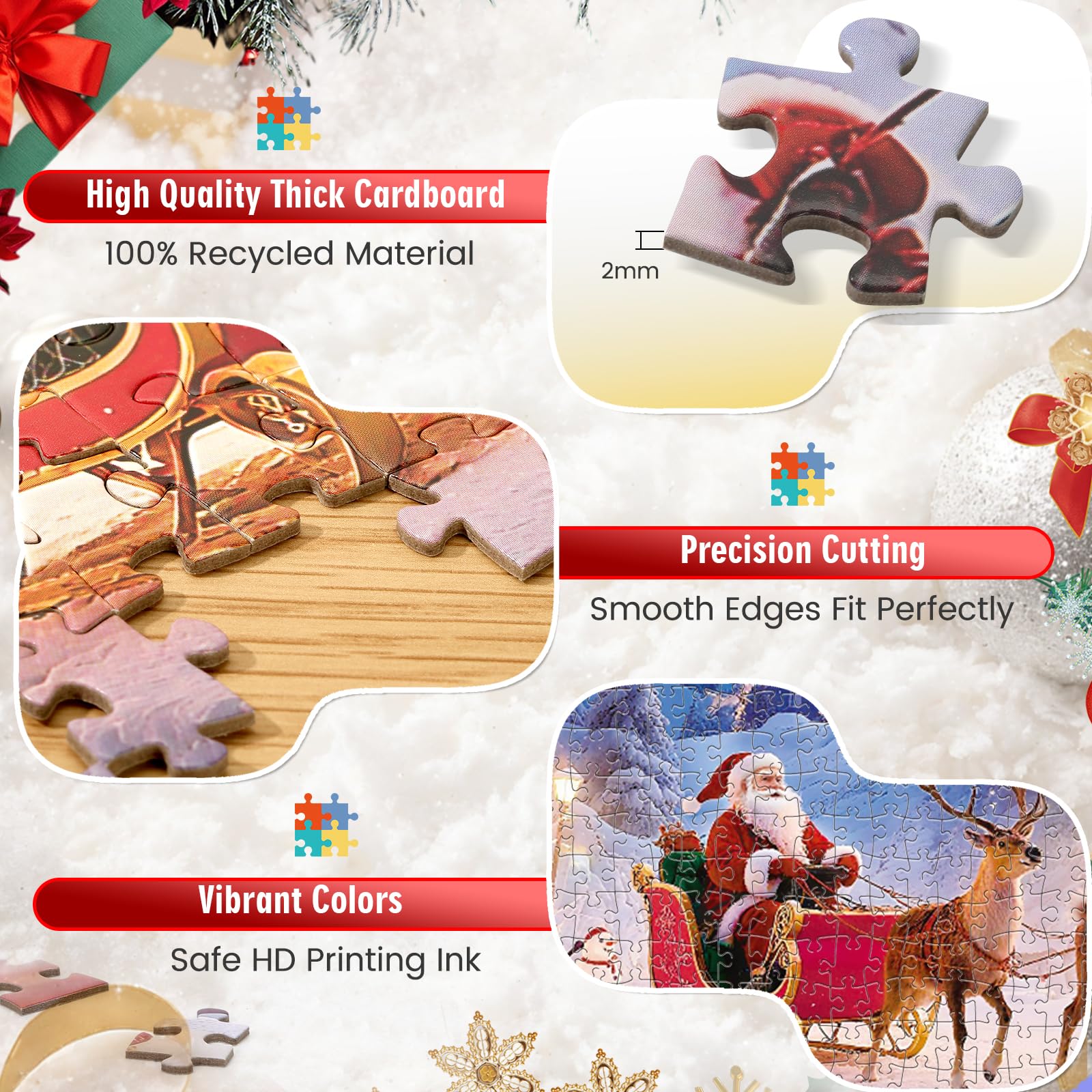 Sitanflex recycled cardboard puzzle, deformation resistant for lasting use.