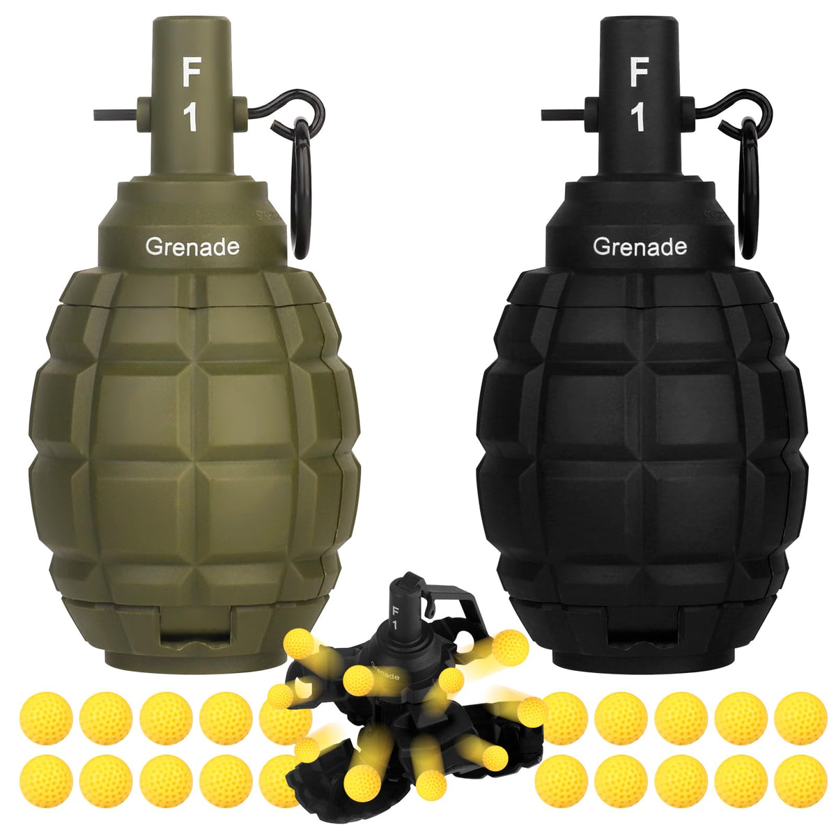 SitertCF tactical grenade outer shell shows durable nylon for rugged outdoor play.