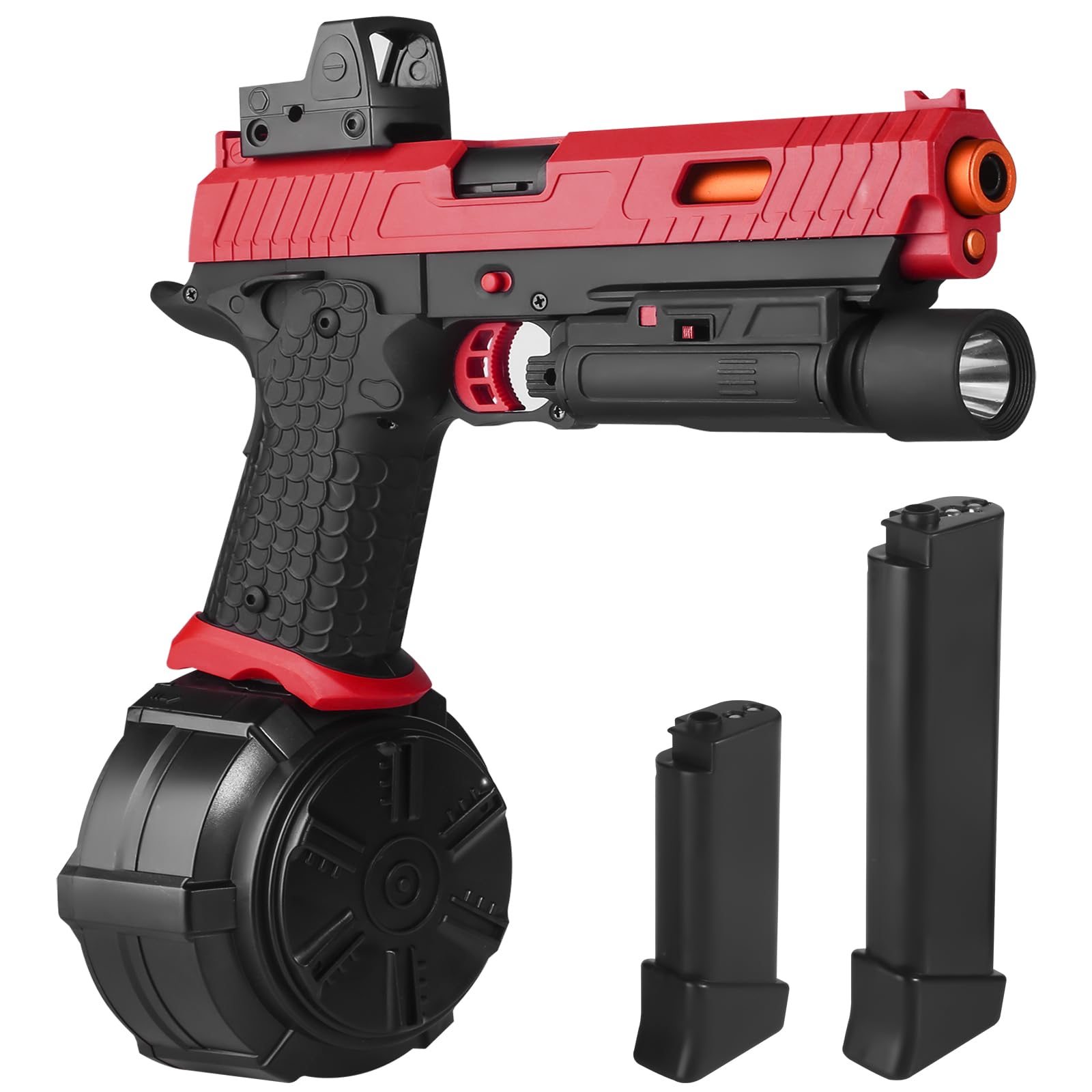 SitertCF X5 blaster front view highlights ergonomic grip for outdoor play.