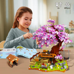 Sitodier cherry blossom garden scene encourages watering and caring play.
