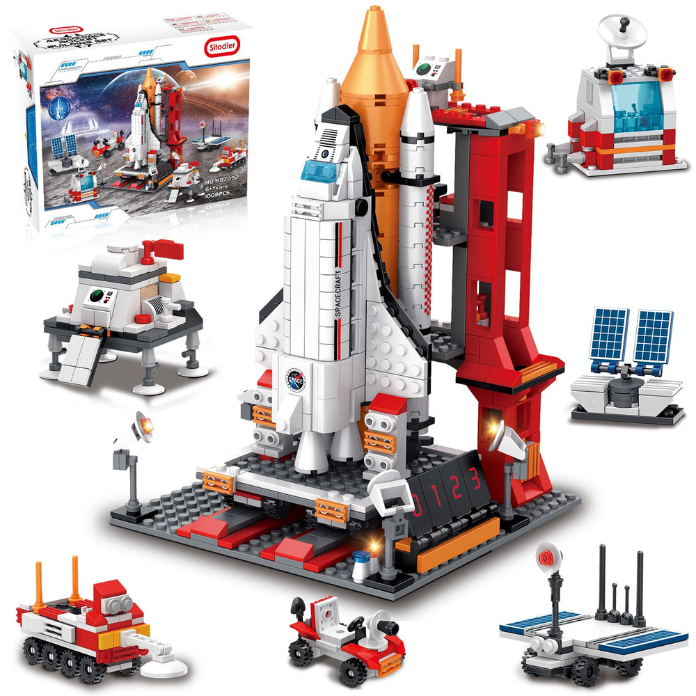 Sitodier Space Exploration Shuttle large model being assembled to spark creativity.